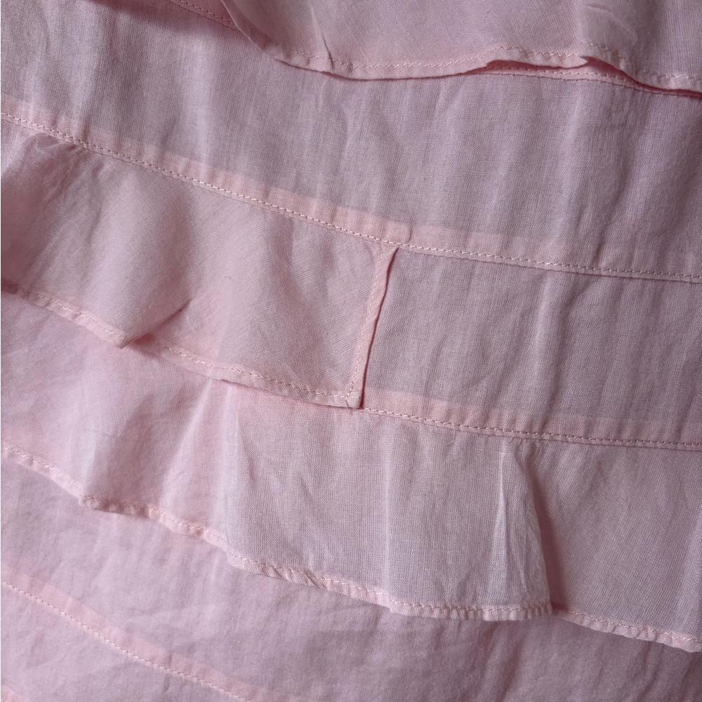 Talbots Light Pink Ruffle Blouse - Picture 2 of 6
